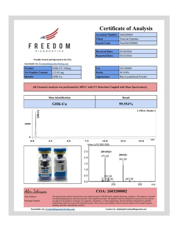 GHK-Cu Copper Peptide (100mg)